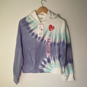 Wildfox Purple White Tie Dye Women's Hoodie Small New